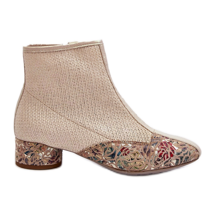 Braided High Heel Boots Maciejka 04937-22 Light Beige Braided High Heel Boots Maciejka 04937-22 Light Beige