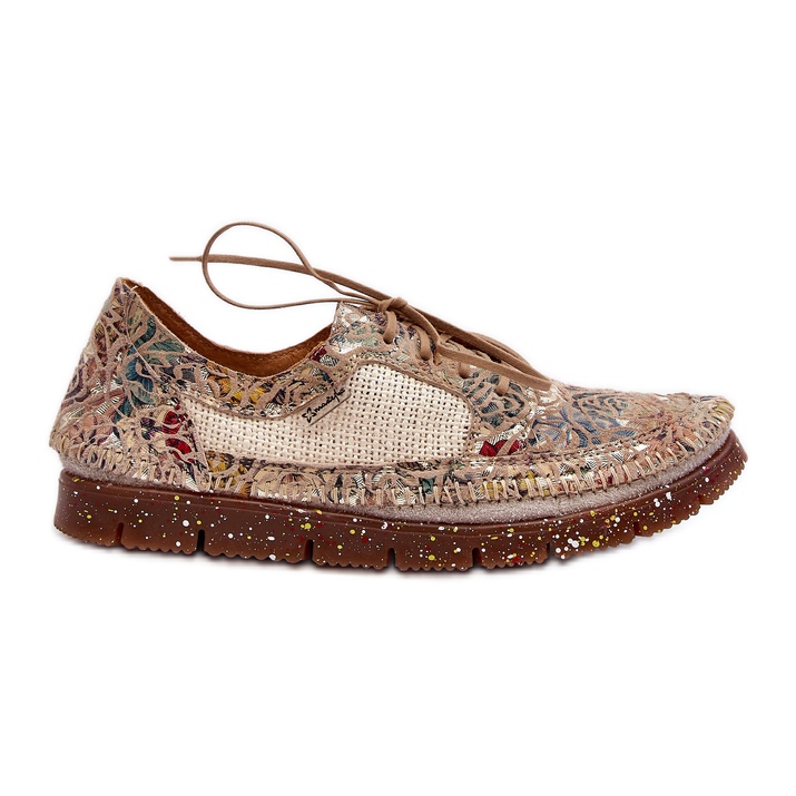 Patterned Women's Shoes Maciejka 06347-04 Beige