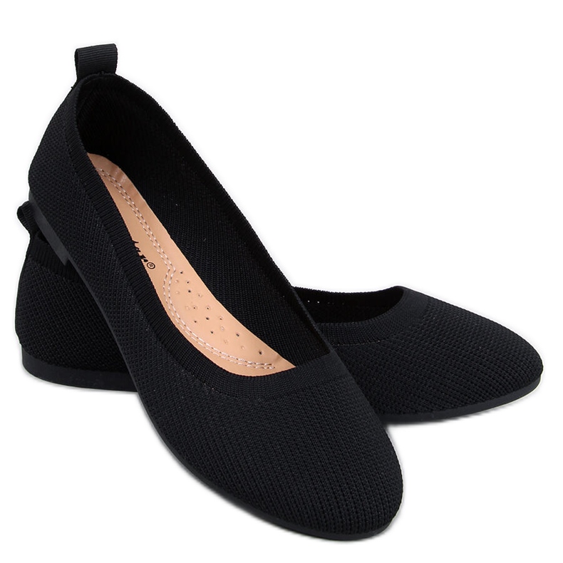 Cavaday Black sock ballerinas