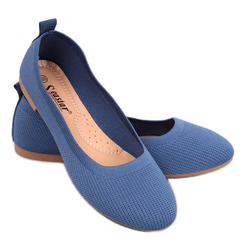 Cavaday Blue sock ballerinas