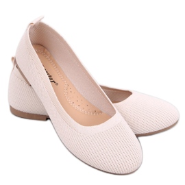 Cavaday Beige sock ballerinas