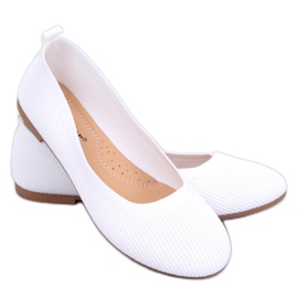 Cavaday White sock ballerinas