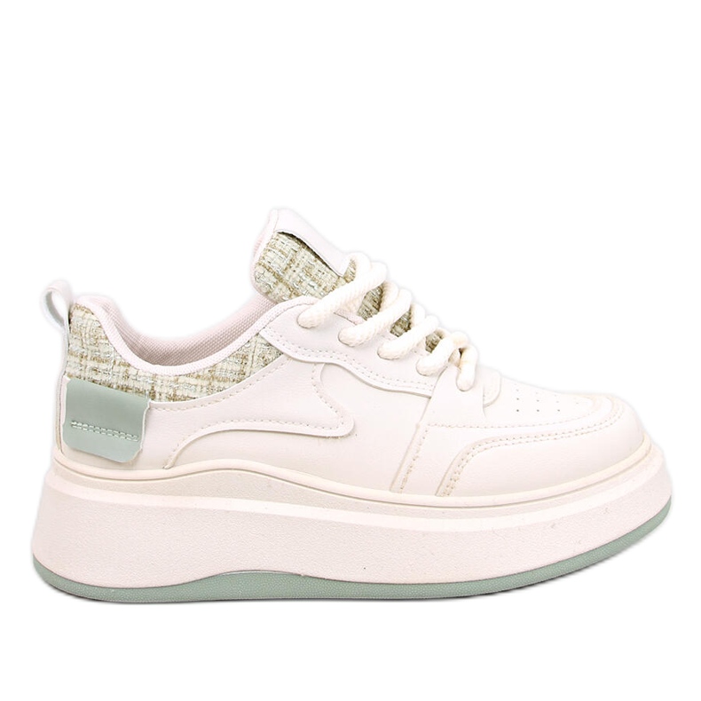 Motimes Beige Green pastel women's sneakers