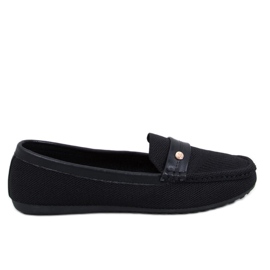 Yuriko Nero soft women's moccasins black