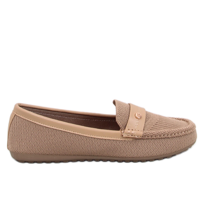 Yuriko Kaki soft women's moccasins beige