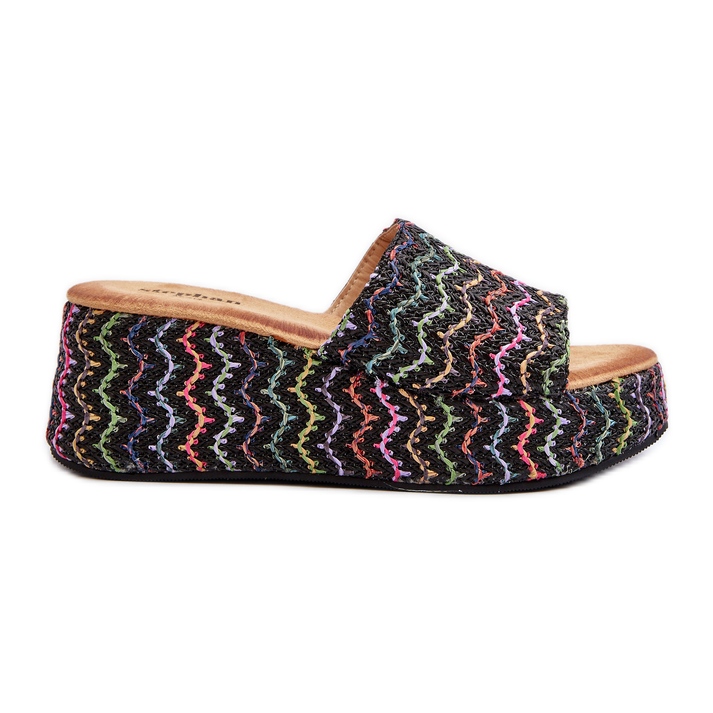 Women's Black Vanarila Wedge Flip-Flops