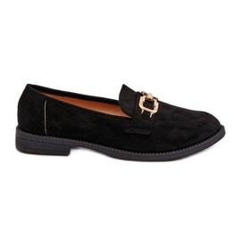 Suede Women's Flat Moccasins, Black Misal