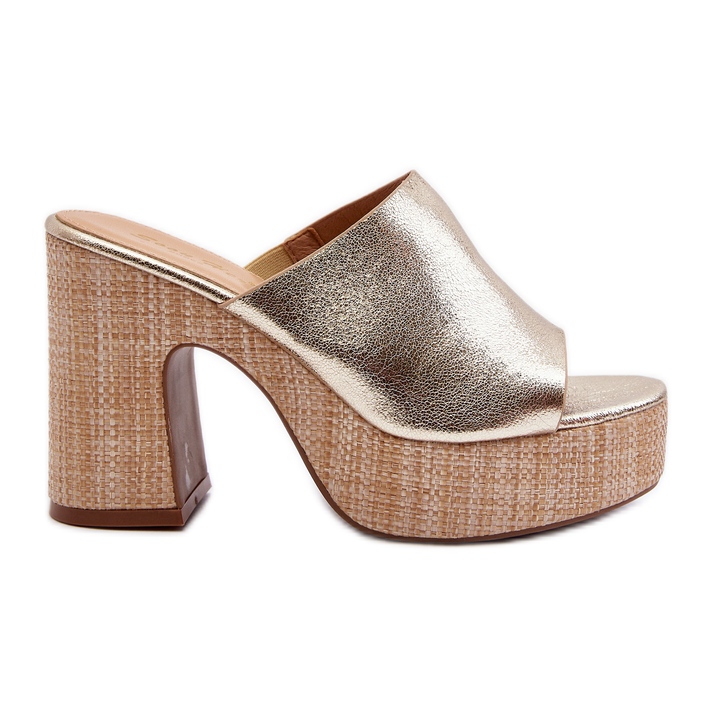 Women's Sandals with High Heels, Gold, Siobhan golden