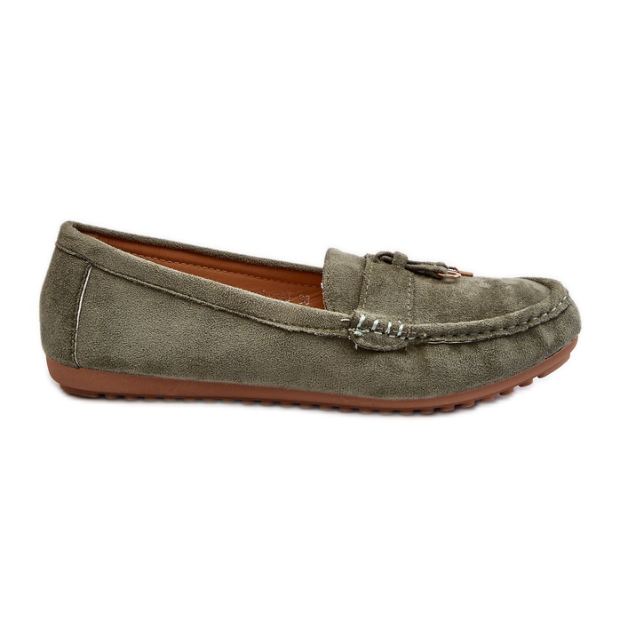 Women's Suede Classic Moccasins Green Ontala