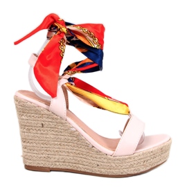 Birrel Beige wedge espadrille sandals
