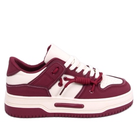 Clavell Wine high-soled sneakers red