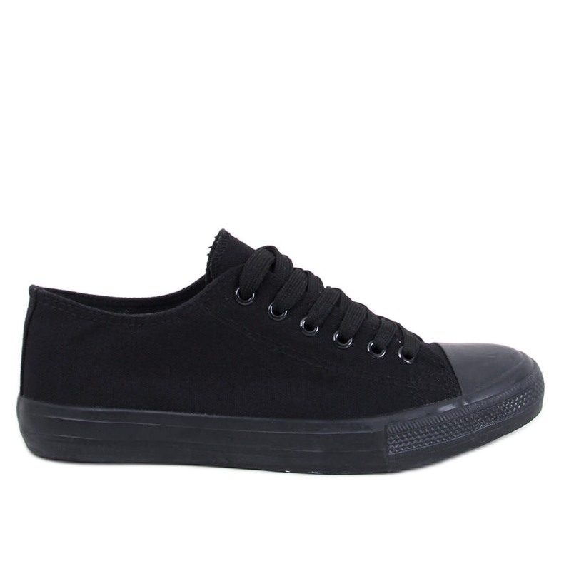 Classic Levens Allblack lace-up sneakers (black sole)