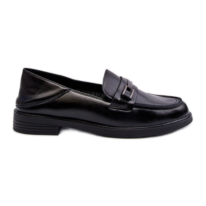 Vinceza Women's Leather Moccasins Black Nurea