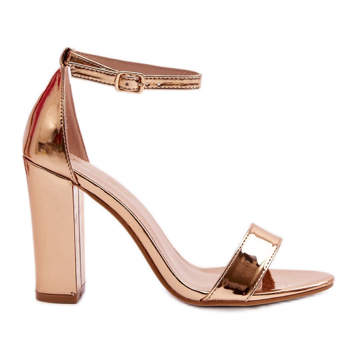Pink Gold Thakko High Heel Sandals golden Pink Gold Thakko High Heel Sandals golden