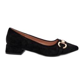 Suede Pointed Toe Ballerinas Black Ethere