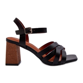 Women's Sandals on a High Heel Black Opifiana Women's Sandals on a High Heel Black Opifiana