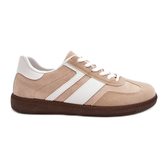 Women's Low Sneakers Sports Shoes Beige Eudiopis
