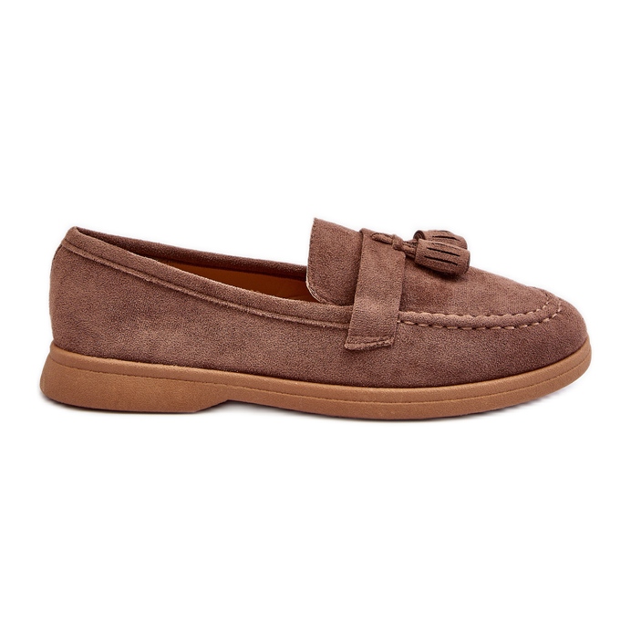 Women's Suede Moccasins Brown Dansitu
