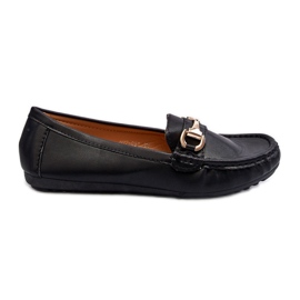 Women's Classic Eco Leather Moccasins Black Demese