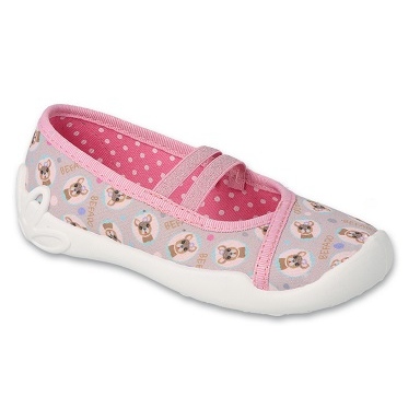 Befado children's slippers 116Y325 pink in a teddy bear