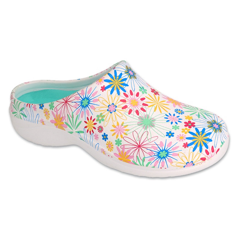 Dr.ORTO Befado women's foam slippers 154D108 white with flowers