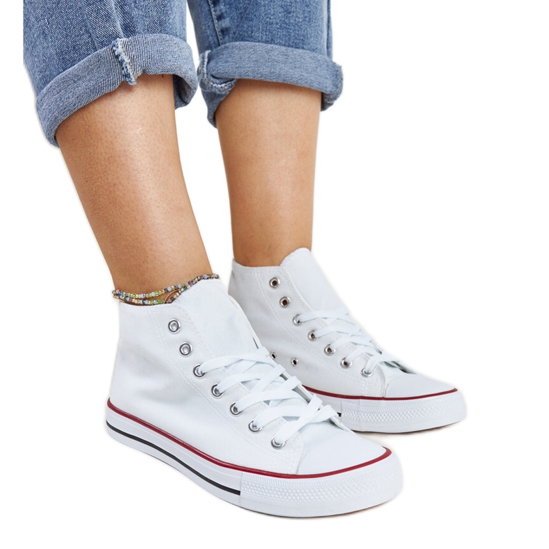 White high-top Eliska sneakers