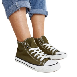 Dark green Eliska high-top sneakers