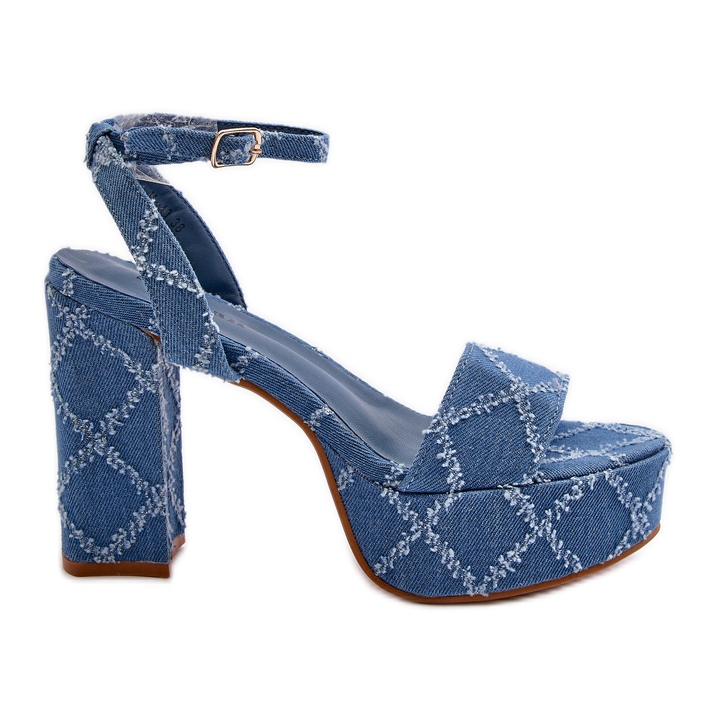 Blue Acrana high heel denim sandals