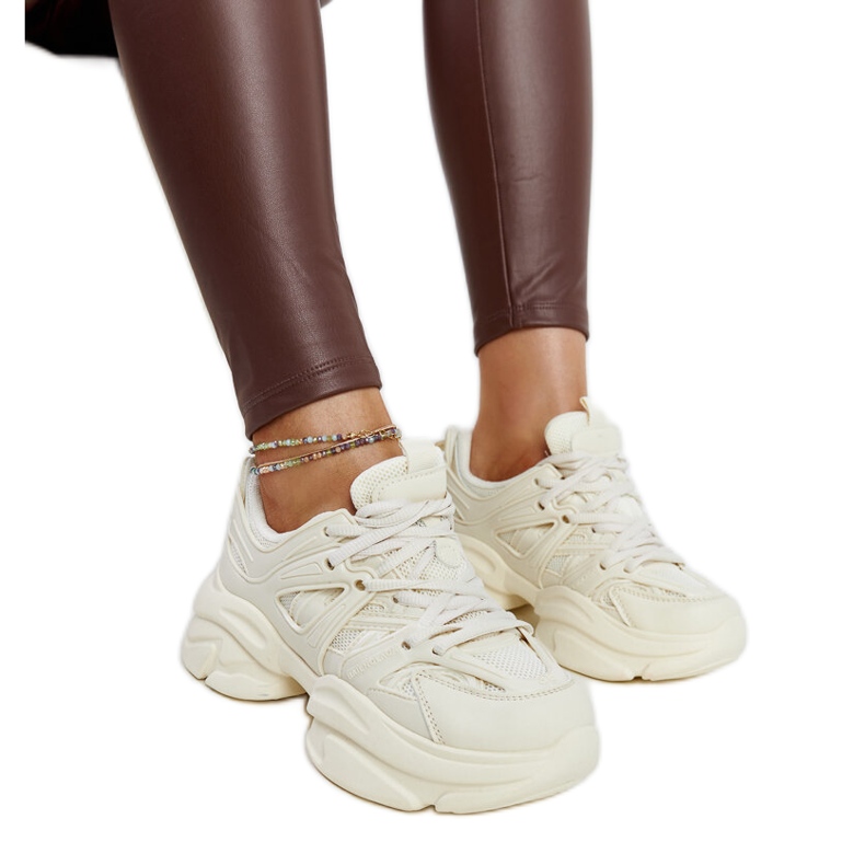 Light beige sports sneakers by Feaven