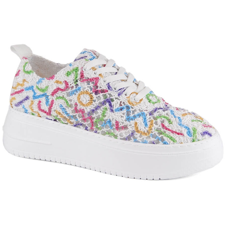 Women's lace shoes on the multicolor platform T.Sokolski W503 multicolored