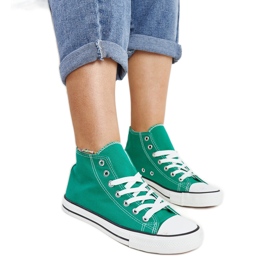 Green Eliska high-top sneakers