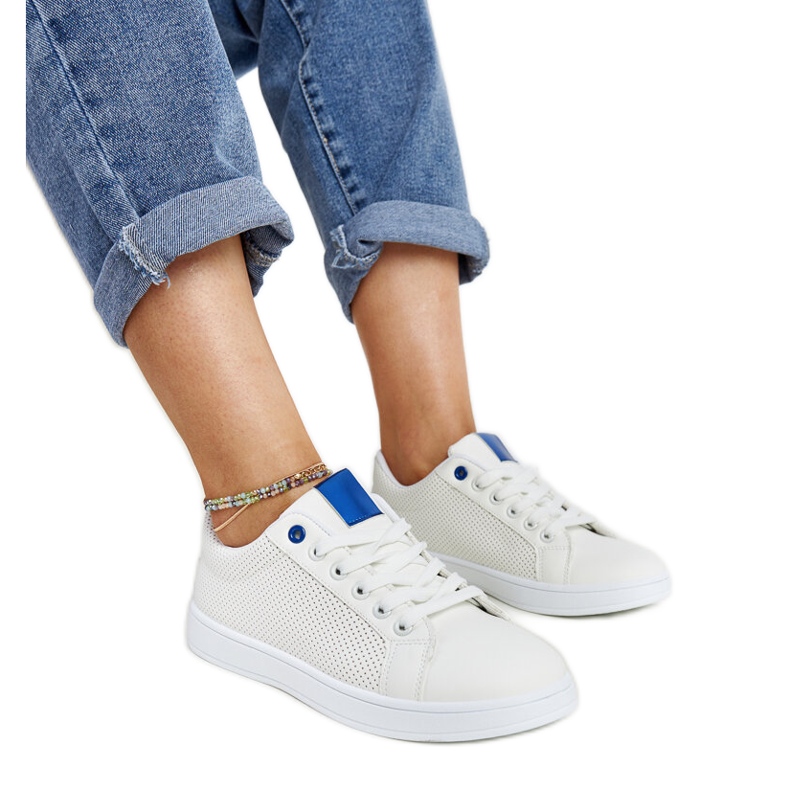 White eco-leather sneakers from Semret