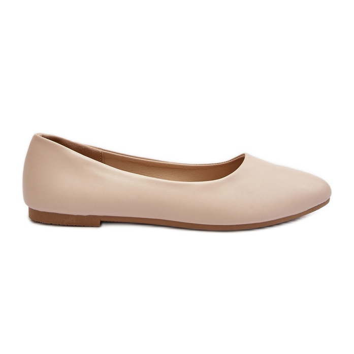 Women's Eco Leather Ballerinas Beige Tindomiel