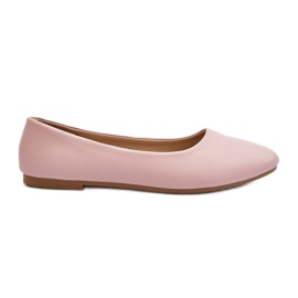 Women's Eco Leather Ballerina Shoes Pink Tindomiel