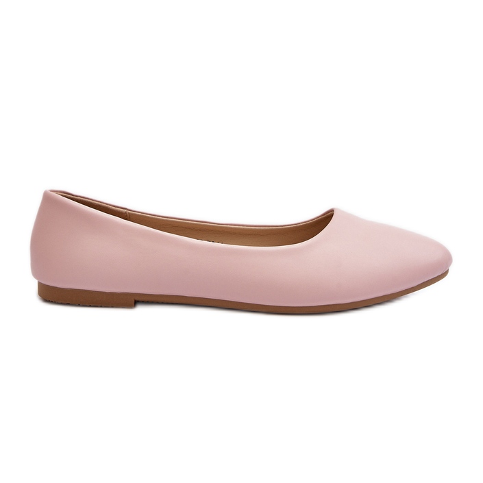 Women's Eco Leather Ballerina Shoes Pink Tindomiel