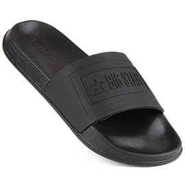 Men's black pool beach flip-flops Big Star NN174649