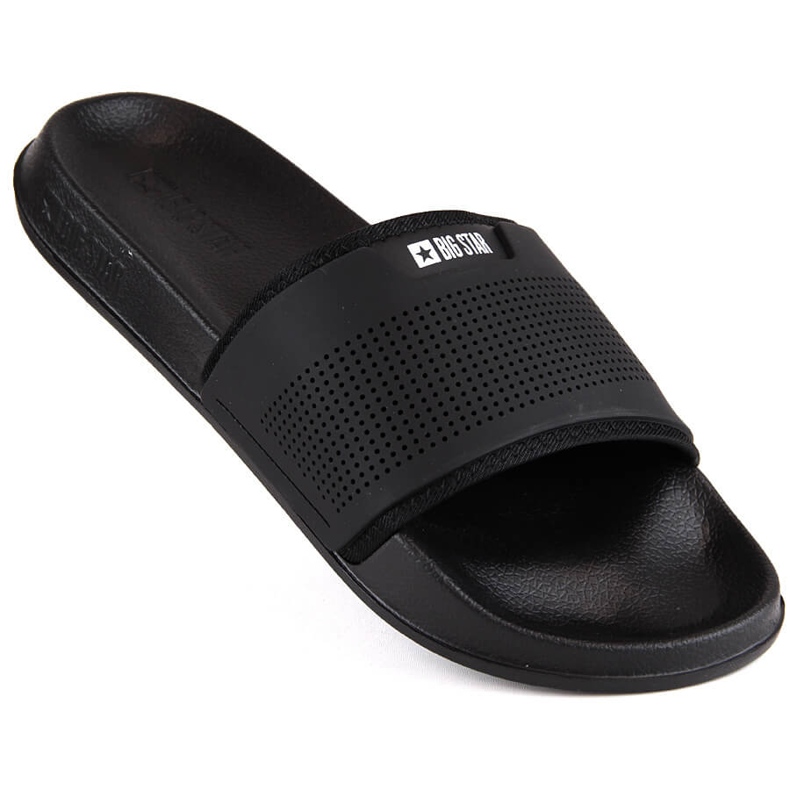 Men's black sports flip-flops Big Star NN174694