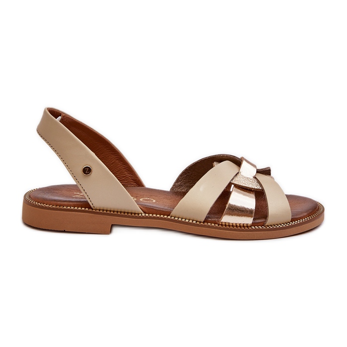 Zazoo 40382 Women's Leather Sandals, Beige Zazoo 40382 Women's Leather Sandals, Beige