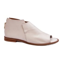 Women's Leather Sandals Laura Messi 2443 white