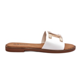 Seastar Women's flip-flops with decoration, white Ollavia