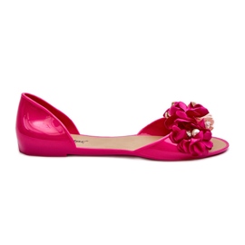 Women's Rubber Ballerinas With Flowers Fuchsia Junikla pink