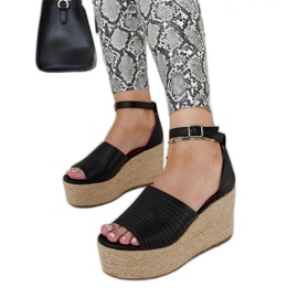 Black Nives wedge espadrilles