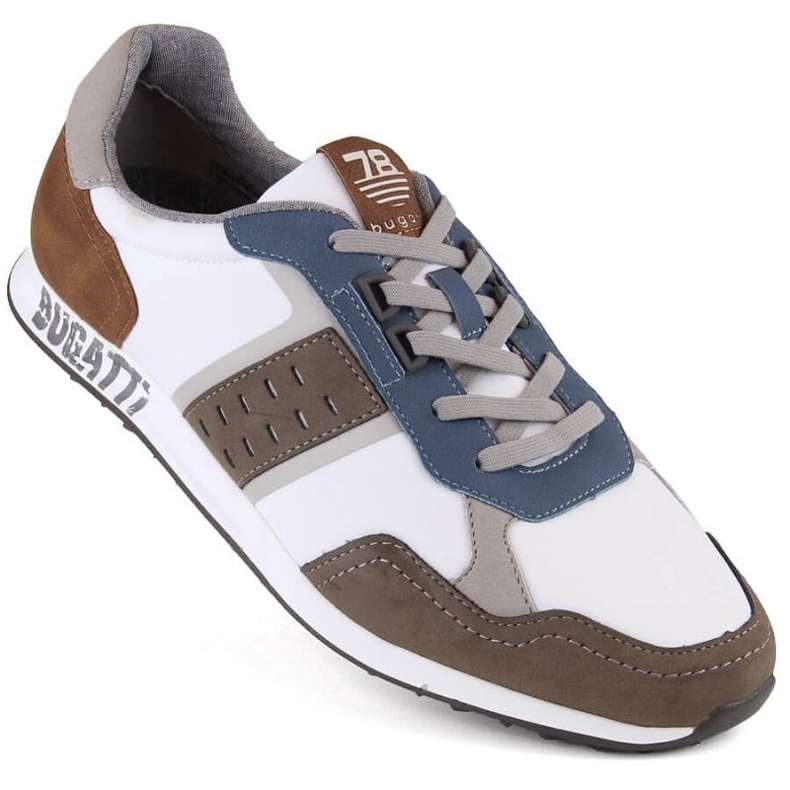 Bugatti INT1975 leather sports shoes white