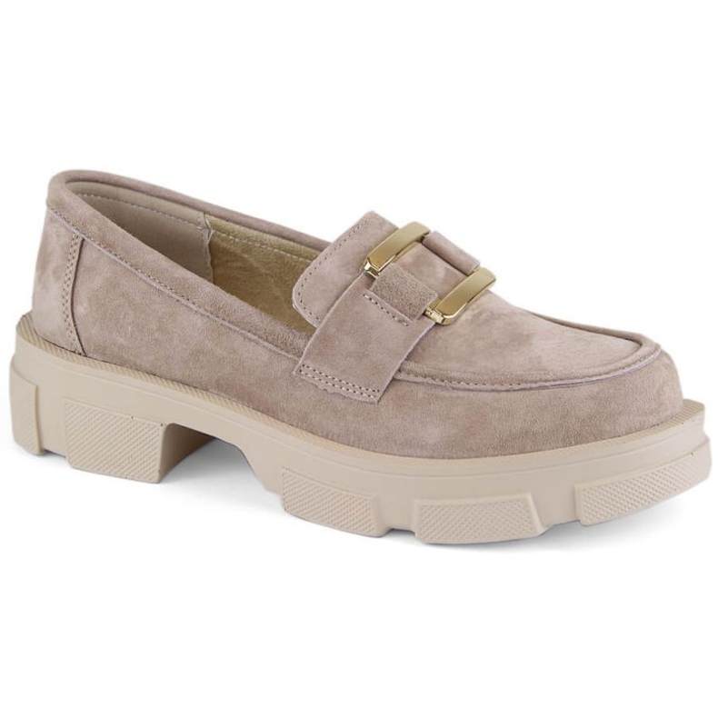 Filippo W PAW508A beige leather suede shoes