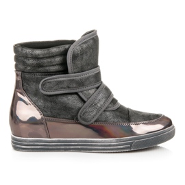 Show It High-gloss sneakers grey