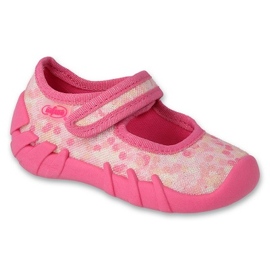 Befado children's slippers with velcro 109N264 pink