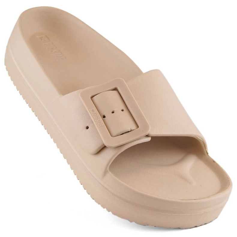 Big Star INT1969 beige platform flip-flops