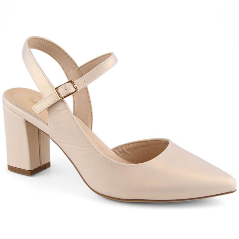 Sergio Leone W SK326C formal sandals, beige pearl