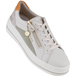 Rieker Comfortable leather shoes Remonte W RKR676, beige