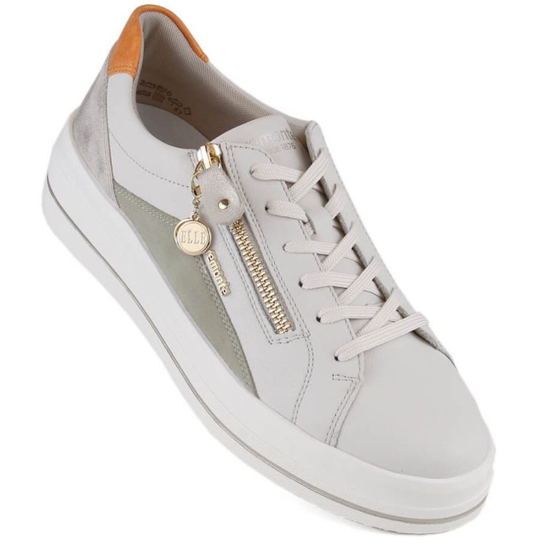 Rieker Comfortable leather shoes Remonte W RKR676, beige